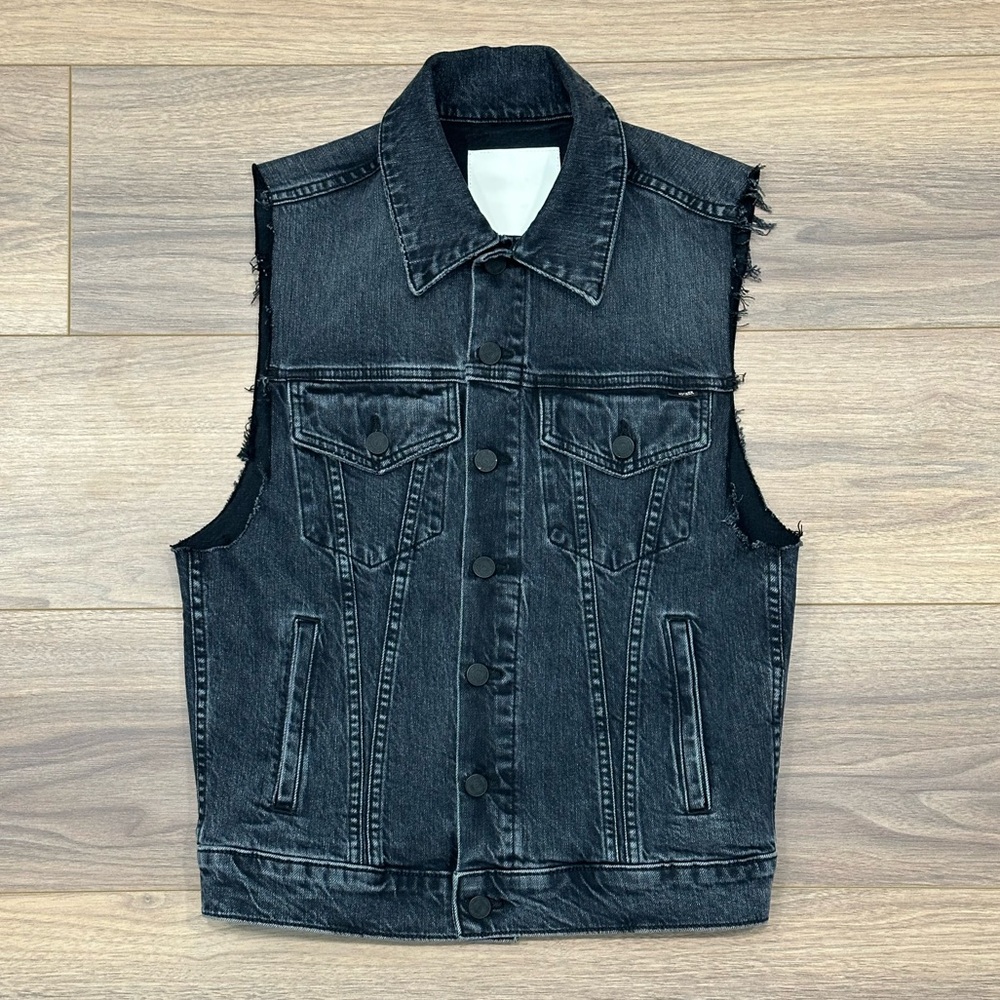 Mother Superior Drifter Jean Vest in On The Fly Black Wash Size XS